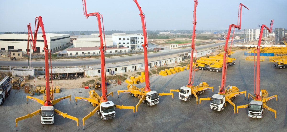 бетононасосы на площадке