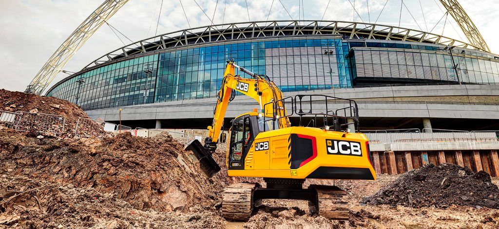 экскаватор jcb в работе