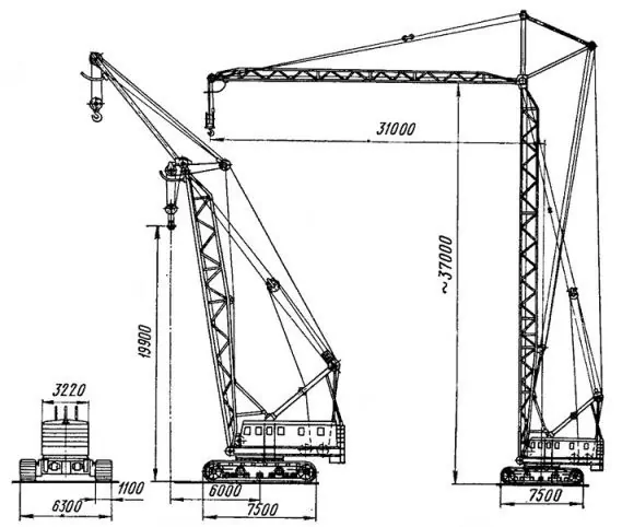 схема гусеничного крана СКГ-100
