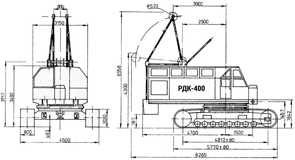 характеристики крана РДК 400